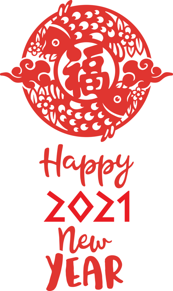 Transparent New Year Visual arts Design Drawing for Chinese New Year for New Year