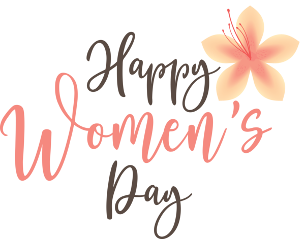 Transparent International Women's Day Logo Petal Flower for Women's Day for International Womens Day