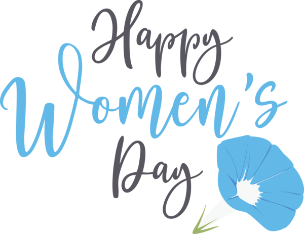 Transparent International Women's Day Logo Font Line for Women's Day for International Womens Day