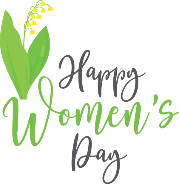 Transparent International Women's Day Leaf Logo Flower for Women's Day for International Womens Day