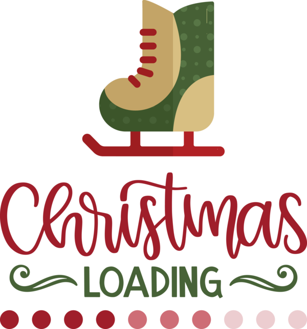 Transparent Christmas Design Logo Shoe for Christmas Loading for Christmas