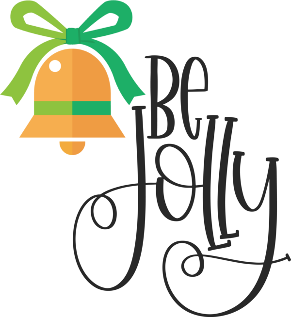 Transparent Christmas Bell Design Jingle Bells for Be Jolly for Christmas