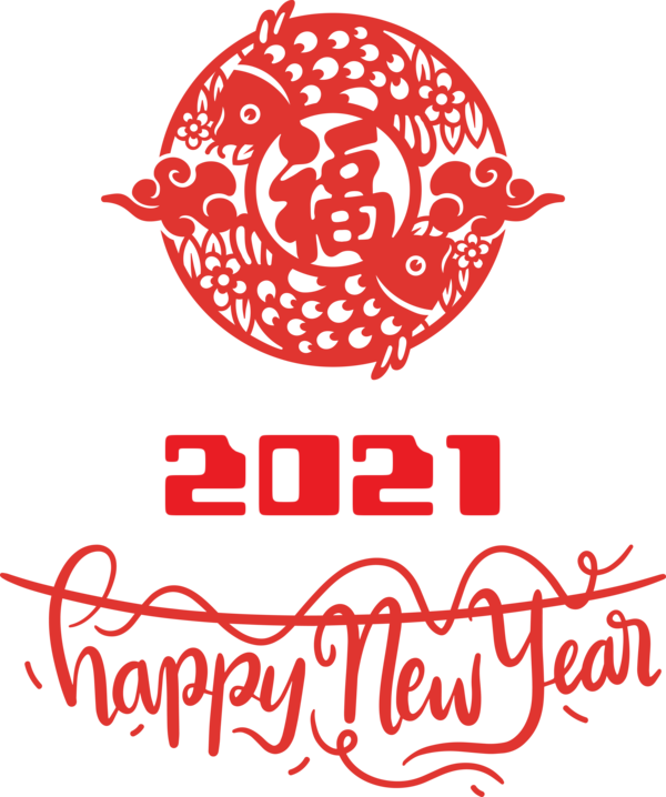 Transparent New Year Design Logo for Chinese New Year for New Year