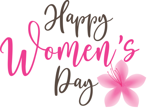 Transparent International Women's Day Cut flowers Petal Logo for Women's Day for International Womens Day