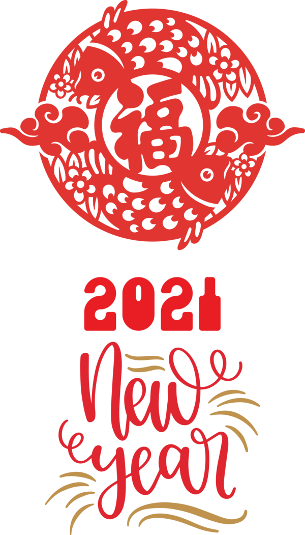Transparent New Year Visual arts Design Drawing for Chinese New Year for New Year