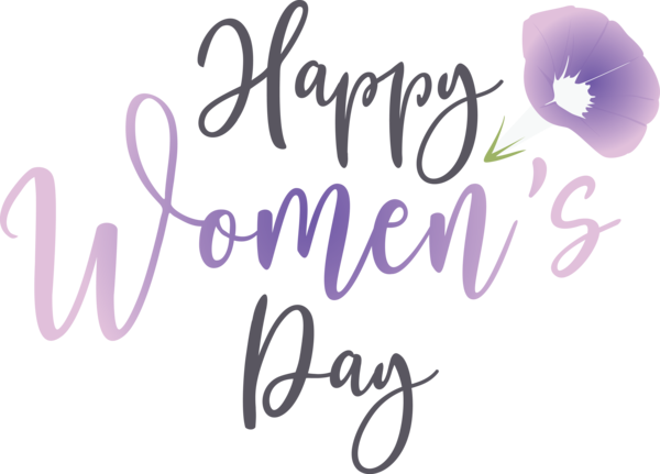 Transparent International Women's Day Logo Lilac M Font for Women's Day for International Womens Day