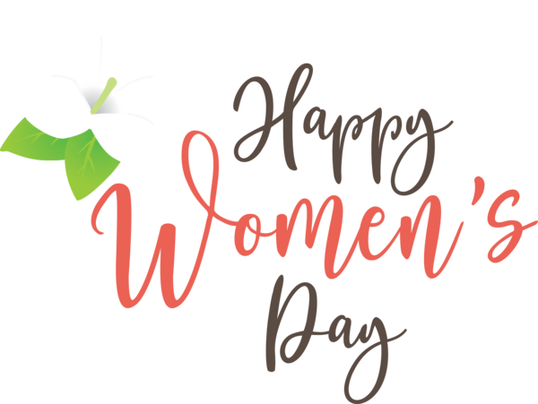 Transparent International Women's Day Logo Calligraphy Meter for Women's Day for International Womens Day