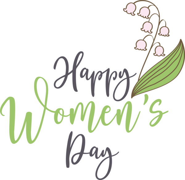 Transparent International Women's Day Floral design Logo Flora for Women's Day for International Womens Day