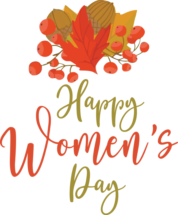 Transparent International Women's Day Autumn Wreath Flower for Women's Day for International Womens Day