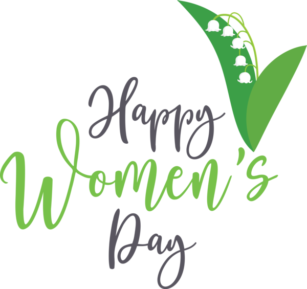 Transparent International Women's Day Logo Leaf Font for Women's Day for International Womens Day