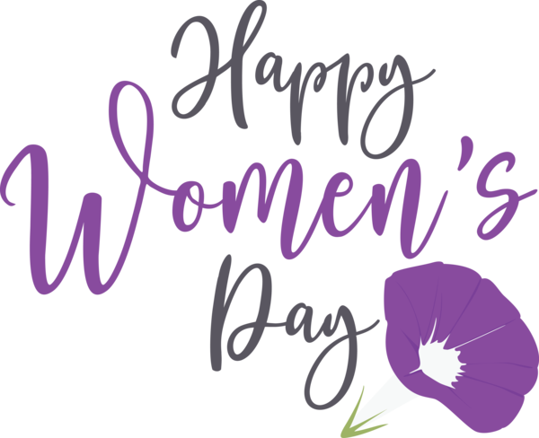 Transparent International Women's Day Logo Lilac M Font for Women's Day for International Womens Day