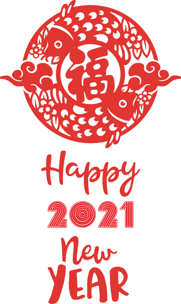 Transparent New Year Visual arts Design Drawing for Chinese New Year for New Year