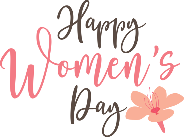 Transparent International Women's Day Logo Petal Flower for Women's Day for International Womens Day