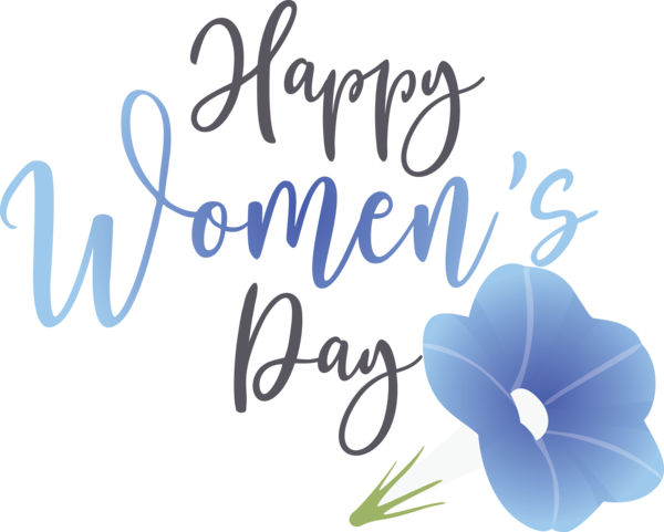 Transparent International Women's Day Design Painting Cut flowers for Women's Day for International Womens Day