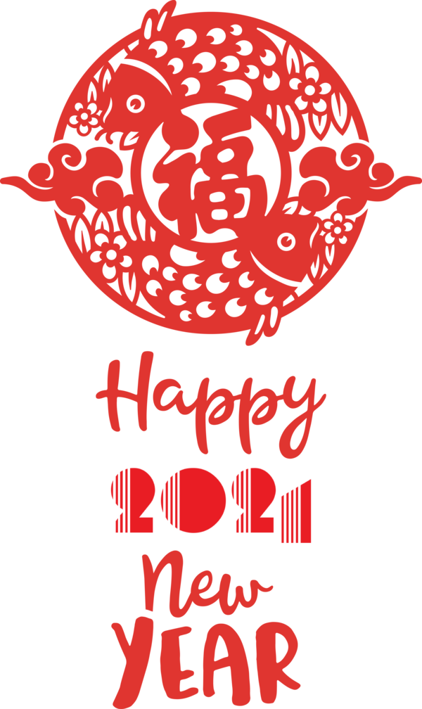 Transparent New Year Visual arts Design Drawing for Chinese New Year for New Year