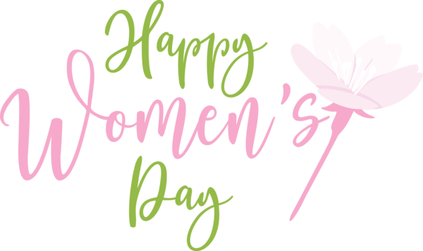 Transparent International Women's Day Logo Floral design Meter for Women's Day for International Womens Day
