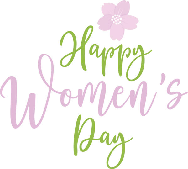 Transparent International Women's Day Logo Floral design Lilac M for Women's Day for International Womens Day