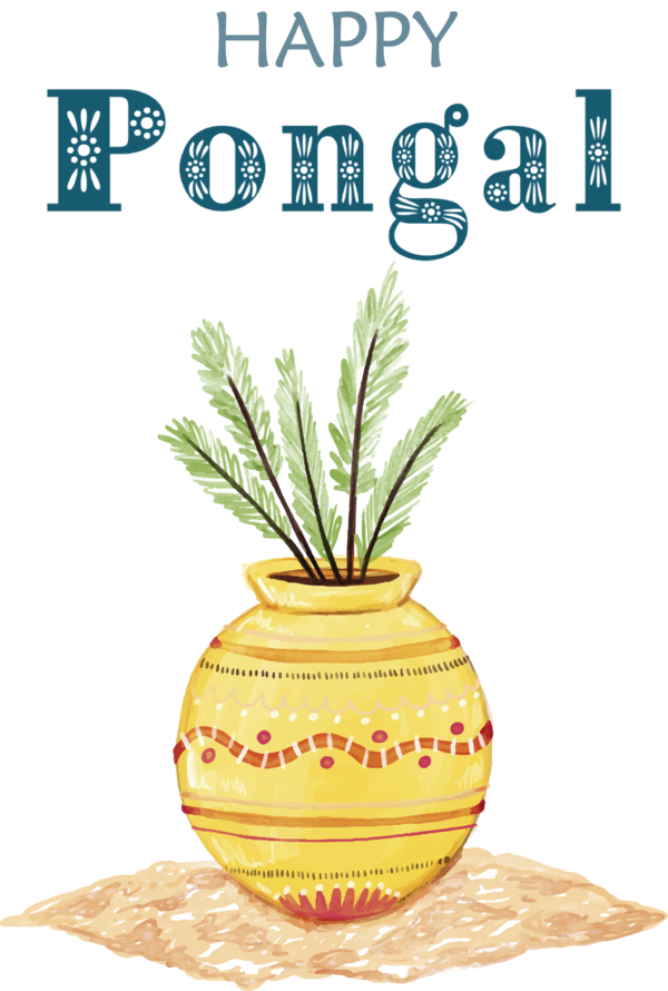 Transparent Pongal Pongal Drawing Picture frame for Thai Pongal for Pongal