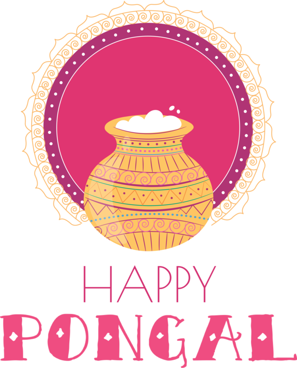 Transparent Pongal Design Fan art Drawing for Thai Pongal for Pongal