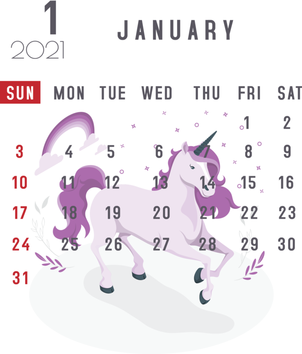 Transparent New Year Calendar System 2021 PONY M. for Printable 2021 Calendar for New Year