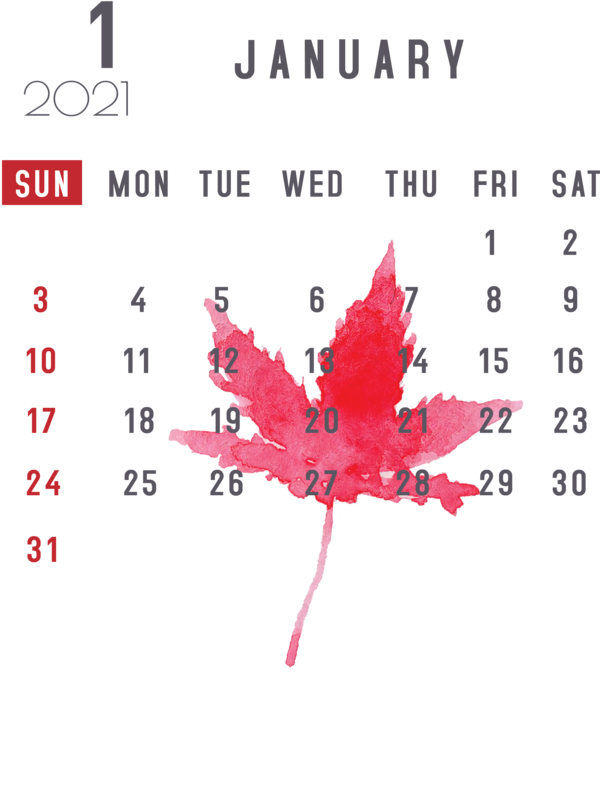 Transparent New Year Flower Nexus S Petal for Printable 2021 Calendar for New Year