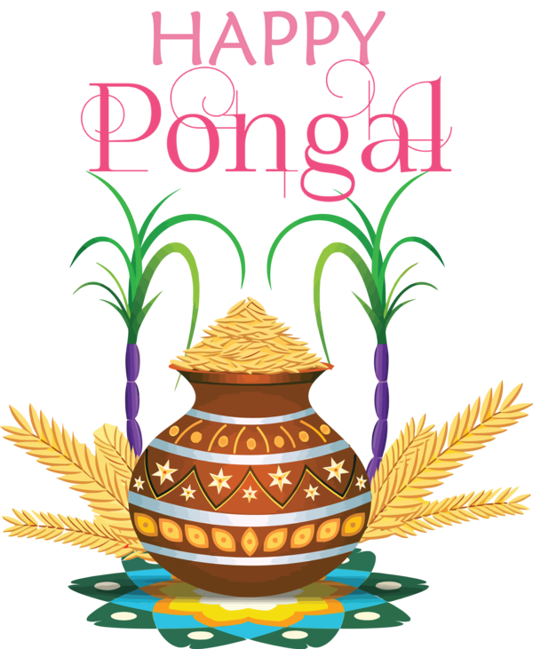 Transparent Pongal Flower Greeting Pongal for Thai Pongal for Pongal