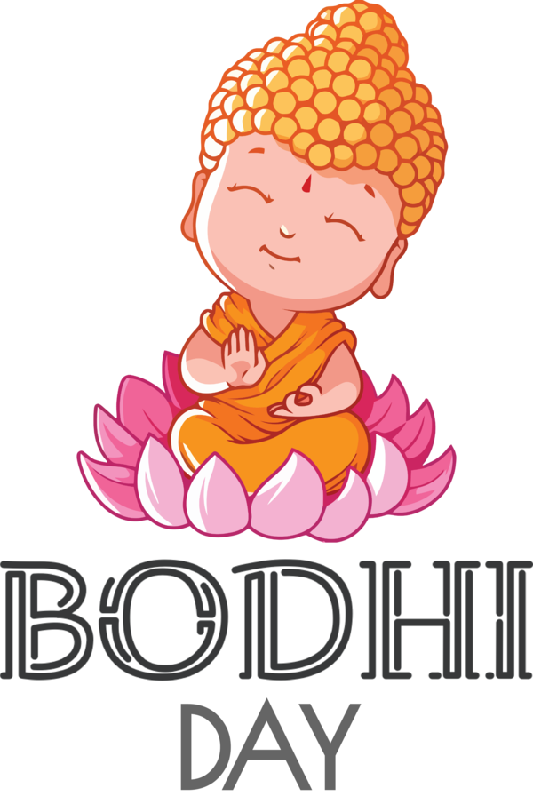 Transparent Bodhi Day Budai Buddha's Birthday Cartoon for Bodhi for Bodhi Day