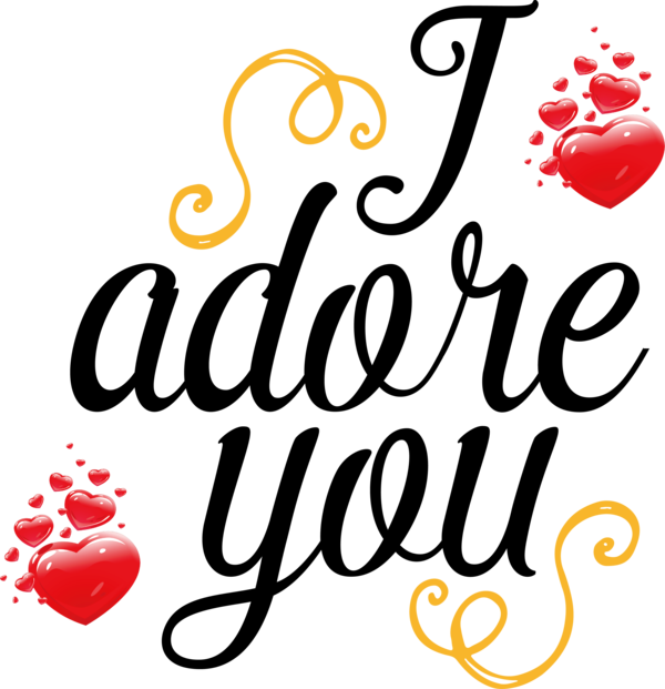 Transparent Valentine's Day Logo Calligraphy Line for Valentines Day Quotes for Valentines Day