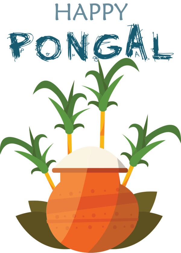 Transparent Pongal Palm trees Leaf Hay Flowerpot with Saucer for Thai Pongal for Pongal