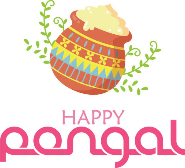 Transparent Pongal Logo New Year card LINE for Thai Pongal for Pongal