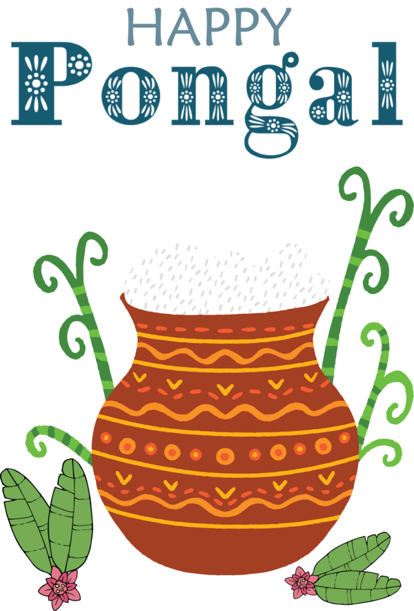 Transparent Pongal Flower Design Gratis for Thai Pongal for Pongal