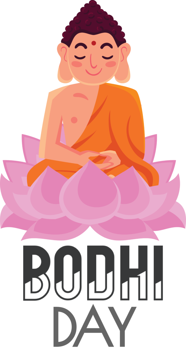 Transparent Bodhi Day Logo Cartoon Poster for Bodhi for Bodhi Day