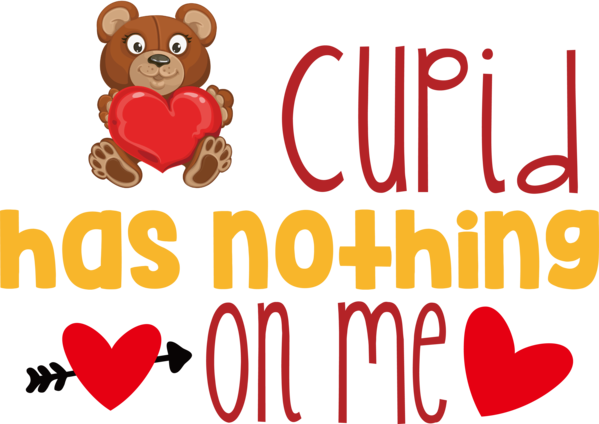 Transparent Valentine's Day Cartoon Teddy bear Valentine's Day for Cupid for Valentines Day