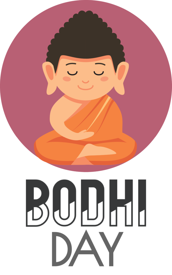 Transparent Bodhi Day Cartoon Face Logo for Bodhi for Bodhi Day
