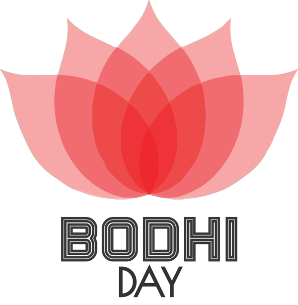 Transparent Bodhi Day Logo Font Design for Bodhi for Bodhi Day