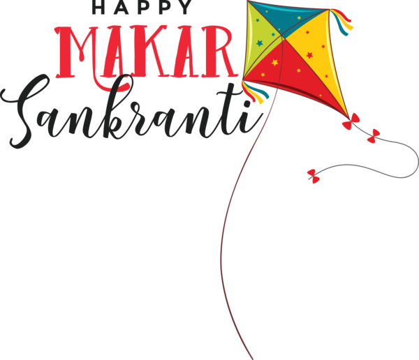 Transparent Makar Sankranti Design Line Meter for Happy Makar Sankranti for Makar Sankranti