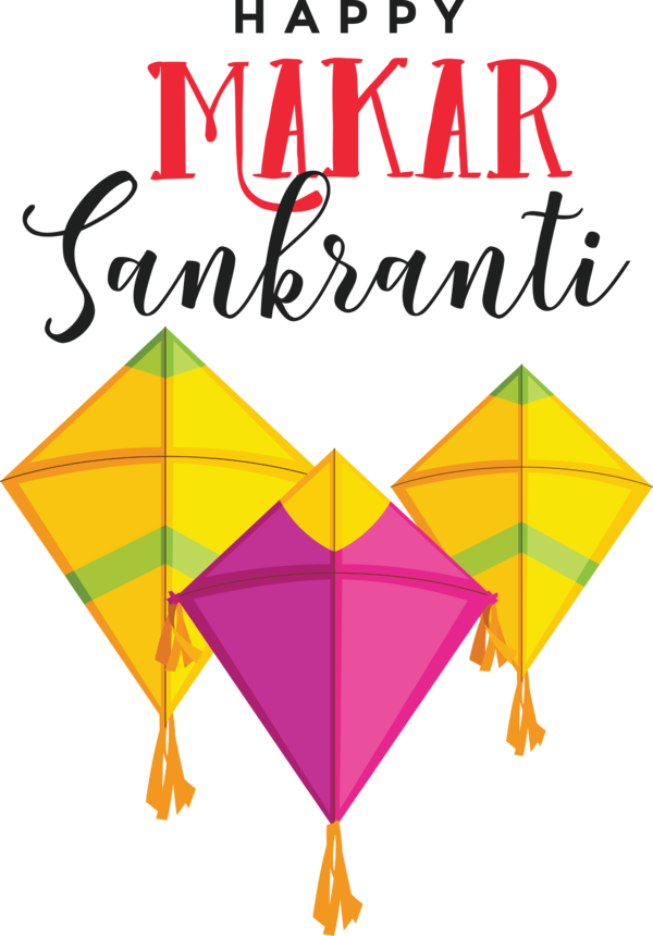 Transparent Makar Sankranti Triangle Meter Yellow for Happy Makar Sankranti for Makar Sankranti