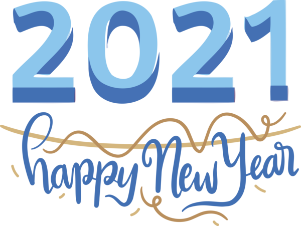 Transparent New Year Logo Number Meter for Happy New Year 2021 for New Year