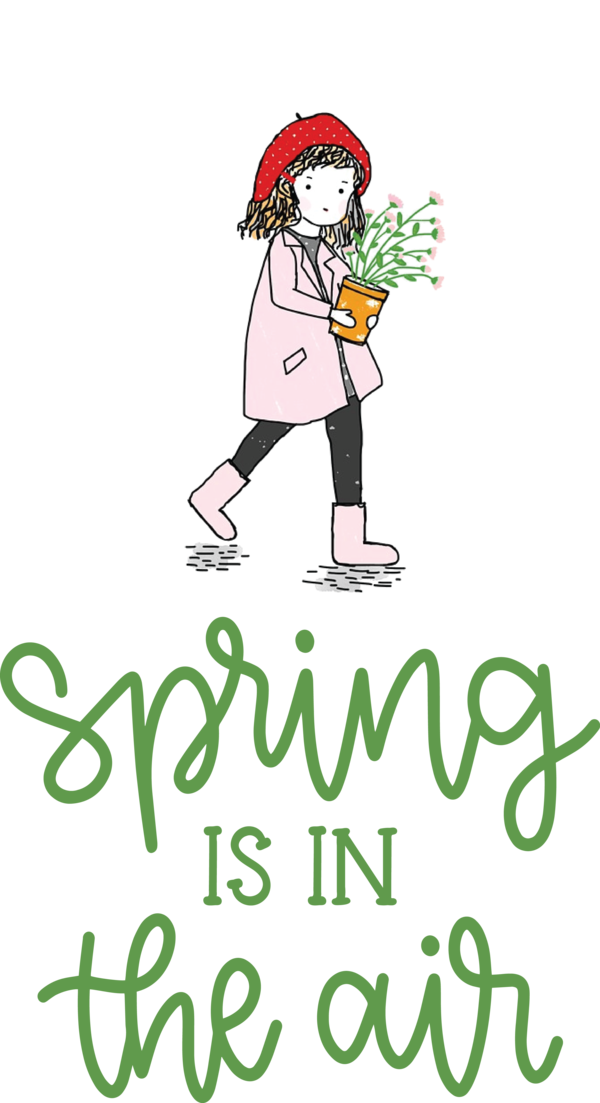 Transparent Easter Logo Cartoon Character for Hello Spring for Easter