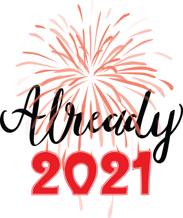Transparent New Year Logo Festival Meter for Happy New Year 2021 for New Year