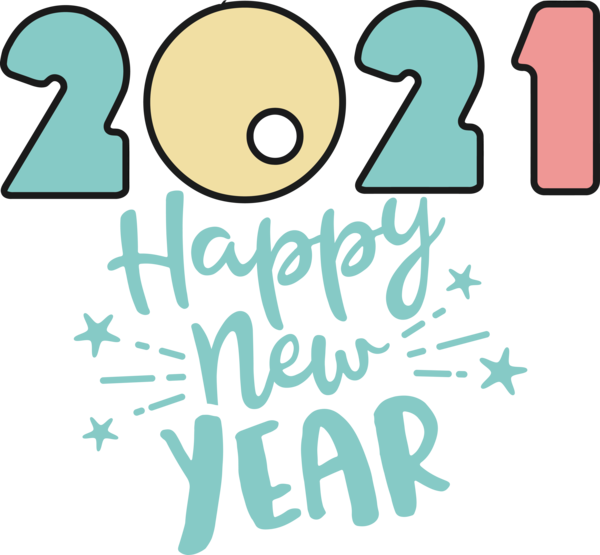 Transparent New Year Logo Design Green for Happy New Year 2021 for New Year