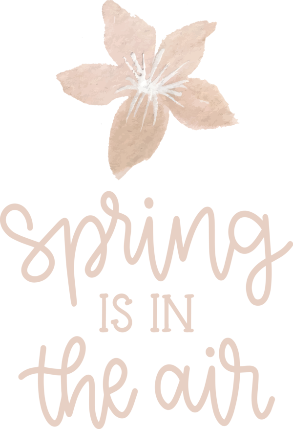 Transparent Easter Petal Flower Font for Hello Spring for Easter