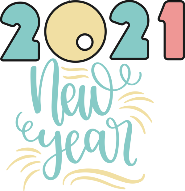 Transparent New Year Logo Design Yellow for Happy New Year 2021 for New Year