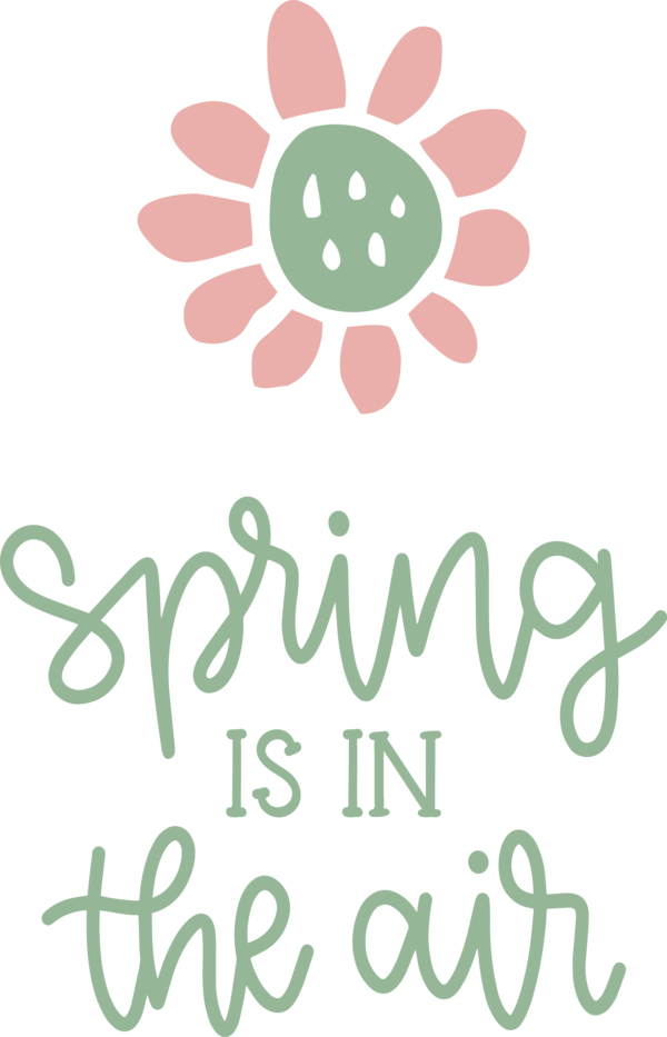 Transparent Easter Cut flowers Sticker Floral design for Hello Spring for Easter