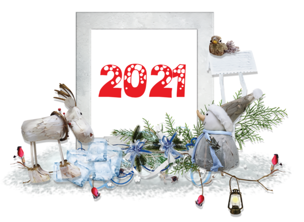 Transparent New Year Painting Christmas Day Christmas Ornament M for Happy New Year 2021 for New Year
