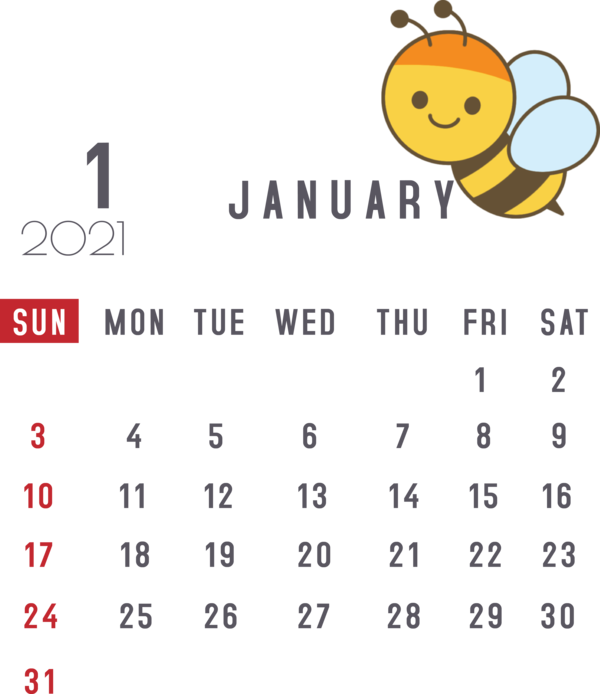 Transparent New Year Smiley Emoticon Yellow for Printable 2021 Calendar for New Year
