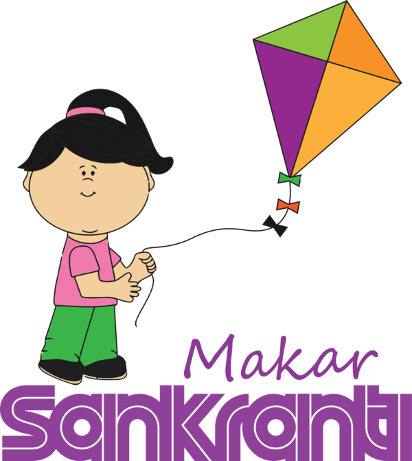 Transparent Makar Sankranti Kite Silhouette Cartoon for Happy Makar Sankranti for Makar Sankranti