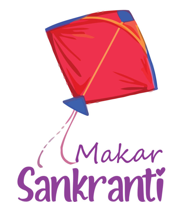 Transparent Makar Sankranti Line Meter Triangle for Happy Makar Sankranti for Makar Sankranti