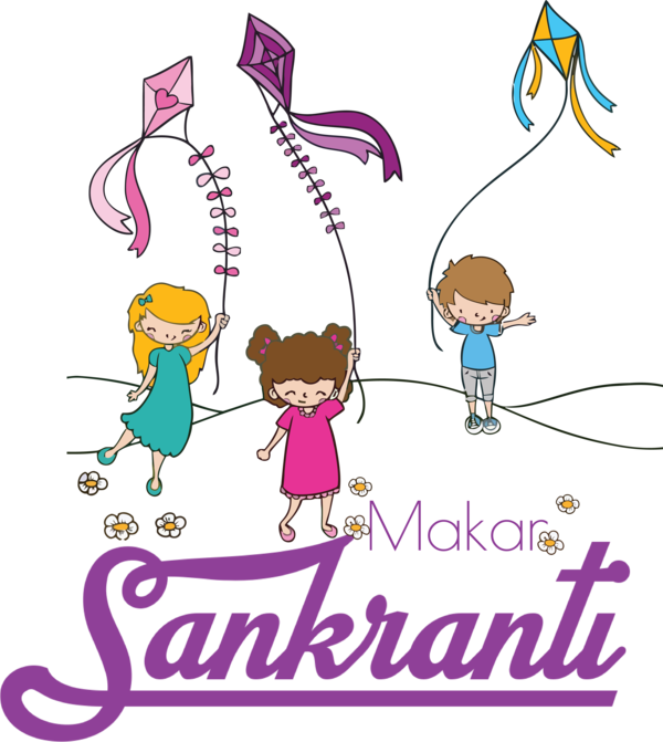 Transparent Makar Sankranti Drawing Cartoon animation for Happy Makar Sankranti for Makar Sankranti