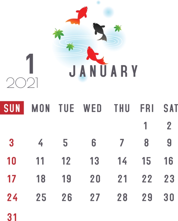 Transparent New Year Calendar System Font Line for Printable 2021 Calendar for New Year